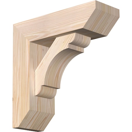 Ekena Millwork Olympic Slat Smooth Bracket w/ Offset Brace, Douglas Fir, 5 1/2"W x 16"D x 16"H BKT0604X16X16OLY06SDF